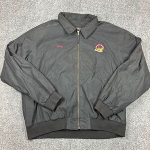 Aberdeen Collection Mens Size 2XL XXL Street Rod Embroidered Bomber Jacket Black
